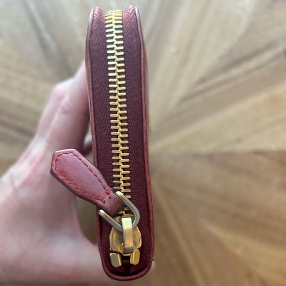 PRADA // Light Red Leather Continental Wallet - Picture 8 of 11